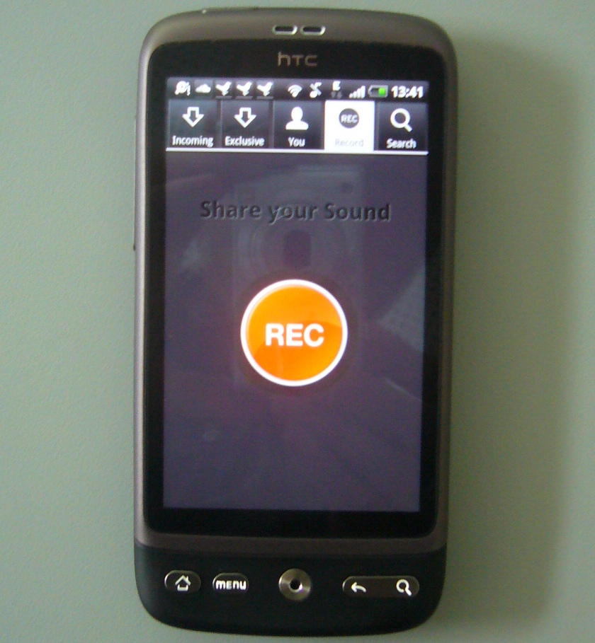 Rec Taste der Android Soundcloud App